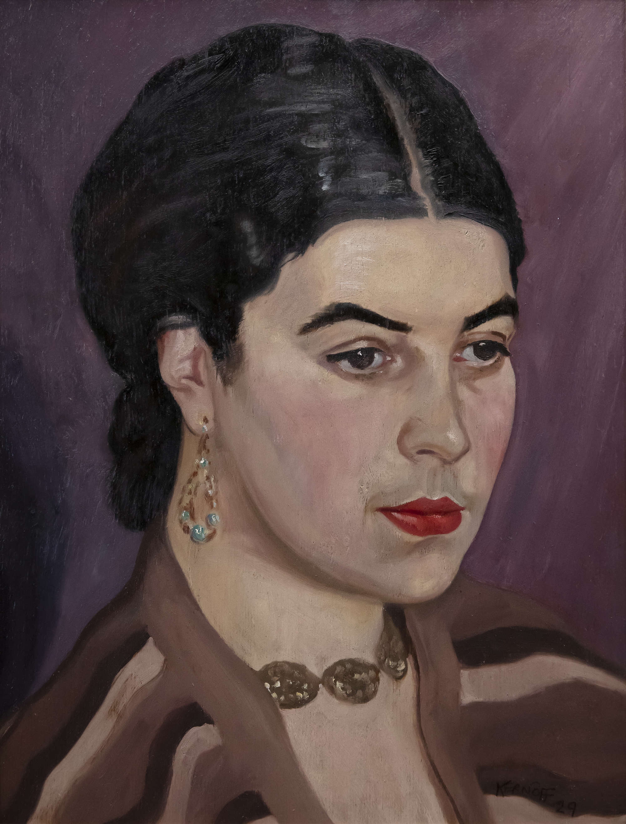 LOT:132 | Harry Kernoff RHA (1900-1974) Portrait of the artist, Stella ...