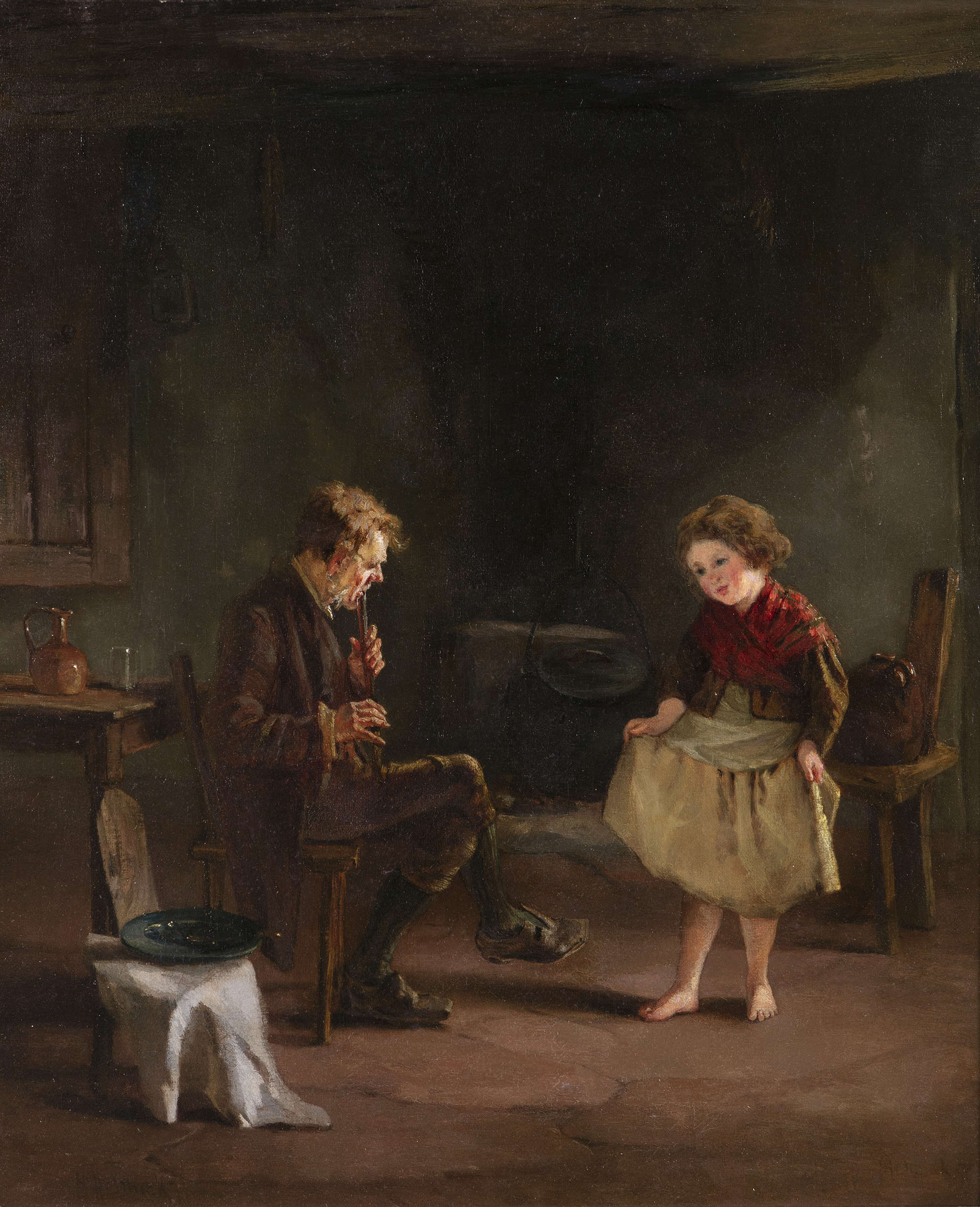 LOT45 Howard Helmick (18451907) Little girl dancing to old